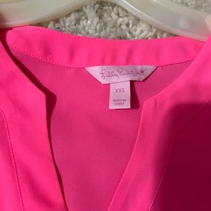 Lilly Pulitzer extra extra small shirt pink WORN 2 TIMES